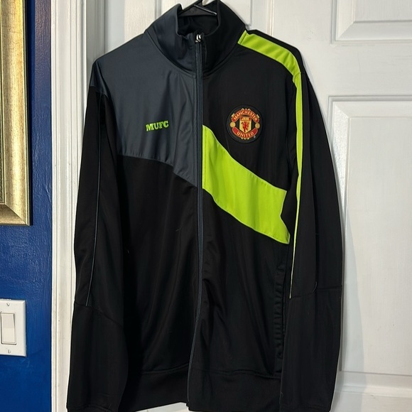 Men’s Manchester United European Football League Soccer Zip Up Jacket Size XL - Picture 2 of 9